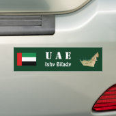 UAE Vlag + Landkaart Bumpersticker (Op auto)