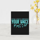 UAL Ault Awareness 2025 Blauwgroen lint Uw stem S Kaart (Gele Bloem)