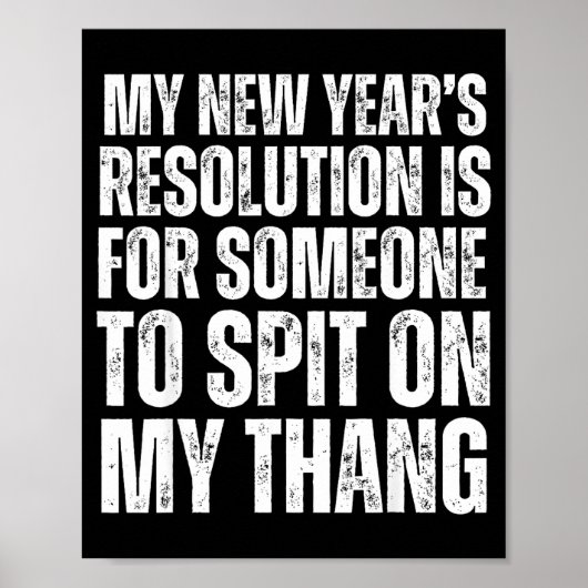 Ual Innuendo Funny Offensive Adult Humor New Years Poster (Voorkant)