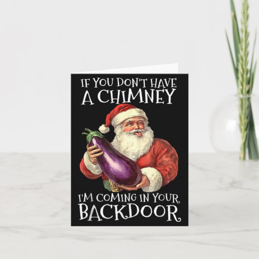 Ual Innuendo Santa Rude Christmas  Kaart (Voorkant)