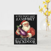 Ual Innuendo Santa Rude Christmas  Kaart (Gele Bloem)