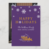 UAlbany Dane Train Logo Feestdagenkaart (Voorkant / Achterkant)