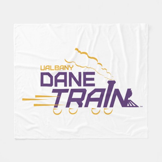 UAlbany Dane Train Logo Fleece Deken (Voorkant (Horizontaal))