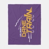 UAlbany Dane Train Logo Fleece Deken (Voorkant)