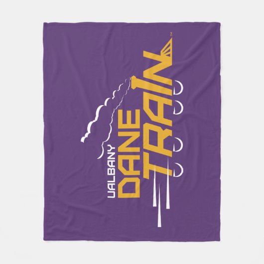 UAlbany Dane Train Logo Fleece Deken (Voorkant)