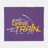 UAlbany Dane Train Logo Fleece Deken (Voorkant (Horizontaal))