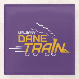 UAlbany Dane Train Logo Glazen Onderzetter