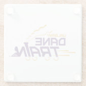 UAlbany Dane Train Logo Glazen Onderzetter (Achterkant)