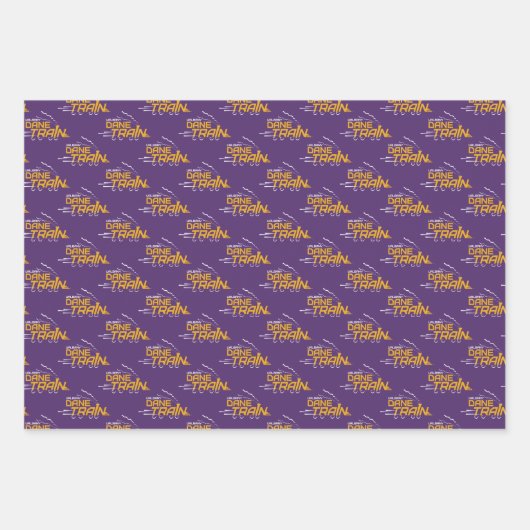 UAlbany Dane Train Logo Inpakpapier Vel (Voorkant)