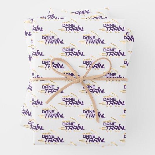 UAlbany Dane Train Logo Inpakpapier Vel (In situ)