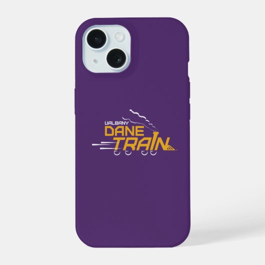 UAlbany Dane Train Logo iPhone 15 Case (Achterkant)