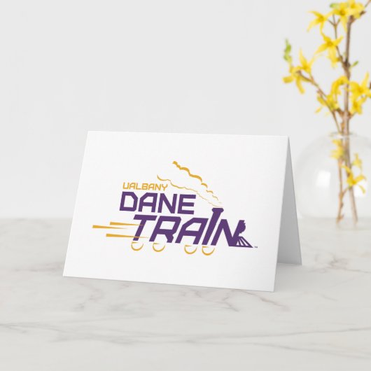 UAlbany Dane Train Logo Kaart (Gele Bloem)