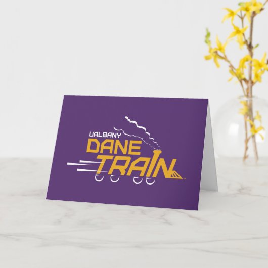 UAlbany Dane Train Logo Kaart (Gele Bloem)