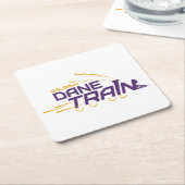 UAlbany Dane Train Logo Kartonnen Onderzetters (Schuin)