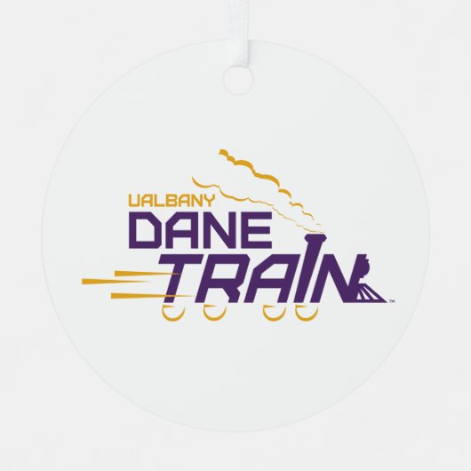 UAlbany Dane Train Logo Metalen Ornament (Voorkant)
