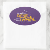 UAlbany Dane Train Logo Ovale Sticker (Tas)