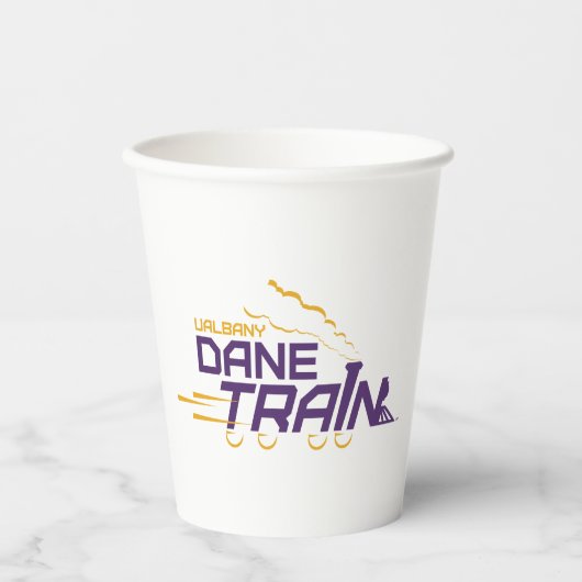UAlbany Dane Train Logo Papieren Bekers (Voorkant)