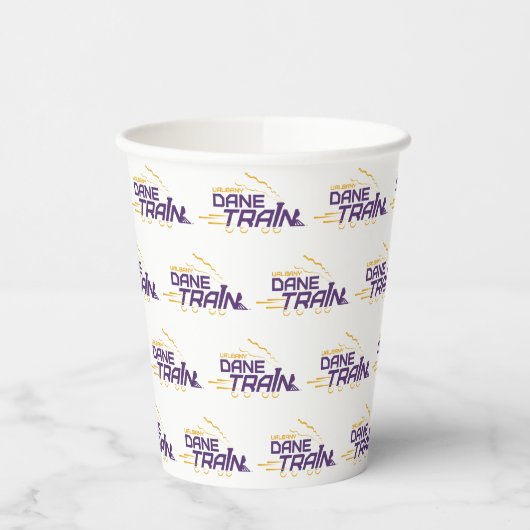 UAlbany Dane Train Logo Papieren Bekers (Links)