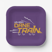 UAlbany Dane Train Logo Papieren Bordje (Voorkant)