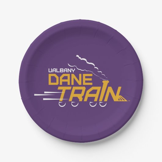 UAlbany Dane Train Logo Papieren Bordje (Voorkant)