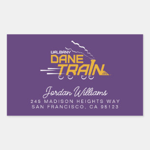 UAlbany Dane Train Logo Rechthoekige Sticker