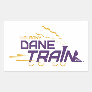 UAlbany Dane Train Logo Rechthoekige Sticker