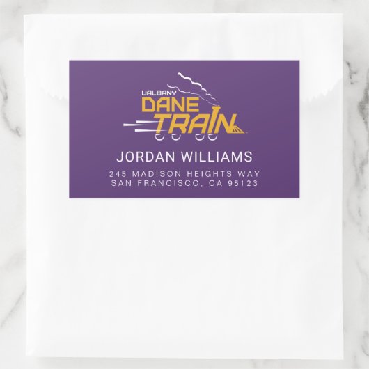 UAlbany Dane Train Logo Rechthoekige Sticker (Tas)