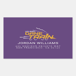 UAlbany Dane Train Logo Rechthoekige Sticker