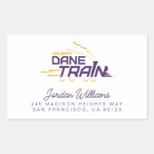 UAlbany Dane Train Logo Rechthoekige Sticker (Voorkant)