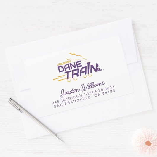 UAlbany Dane Train Logo Rechthoekige Sticker (Envelop)