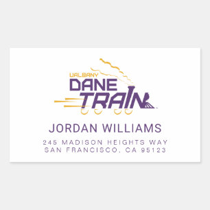 UAlbany Dane Train Logo Rechthoekige Sticker