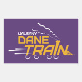 UAlbany Dane Train Logo Rechthoekige Sticker (Voorkant)