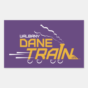 UAlbany Dane Train Logo Rechthoekige Sticker