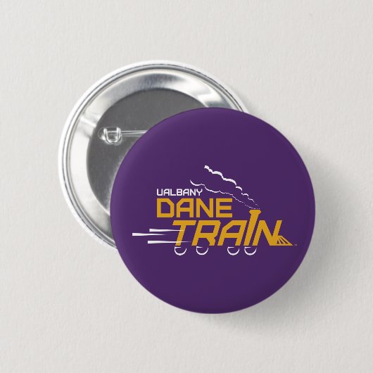 UAlbany Dane Train Logo Ronde Button 5,7 Cm (Voorkant /achterkant)