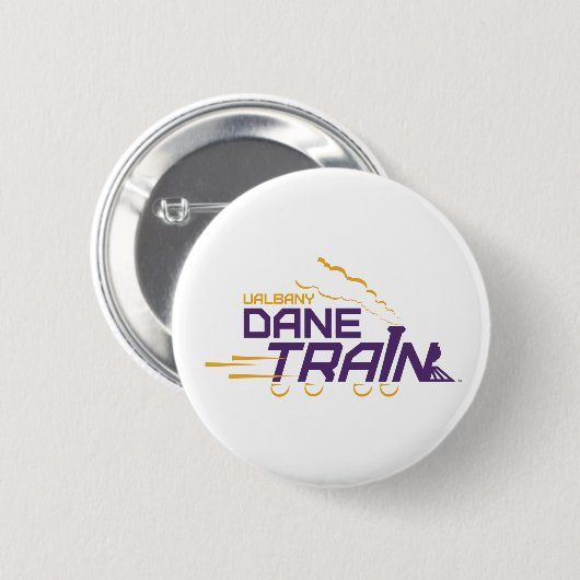 UAlbany Dane Train Logo Ronde Button 5,7 Cm (Voorkant /achterkant)
