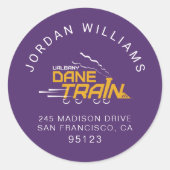 UAlbany Dane Train Logo Ronde Sticker (Voorkant)
