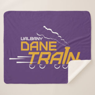 UAlbany Dane Train Logo Sherpa Deken