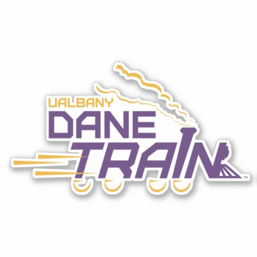UAlbany Dane Train Logo Sticker (Voorkant)