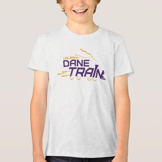 UAlbany Dane Train Logo Tri-Blend Shirt (Voorkant)