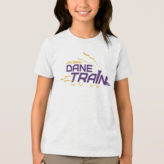 UAlbany Dane Train Logo Tri-Blend Shirt (Voorkant)