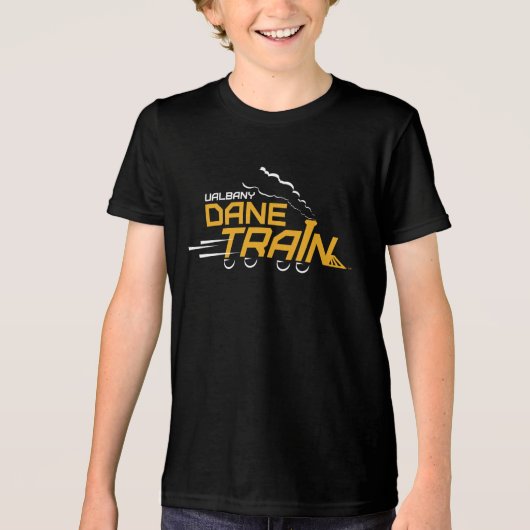 UAlbany Dane Train Logo Tri-Blend Shirt (Voorkant)