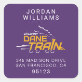 UAlbany Dane Train Logo Vierkante Sticker (Voorkant)