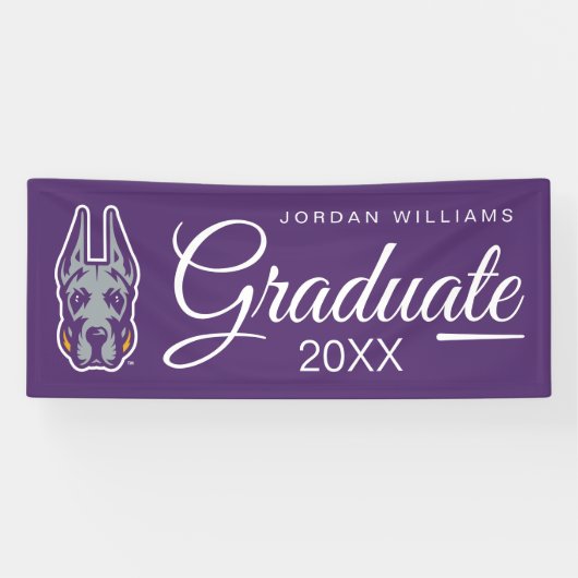 UAlbany Great Danes Logo | AFSTUDEREN | Spandoek (Horizontaal)