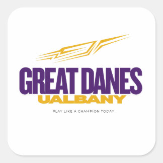 UAlbany Great Danes Pride - College Baseball Vierkante Sticker