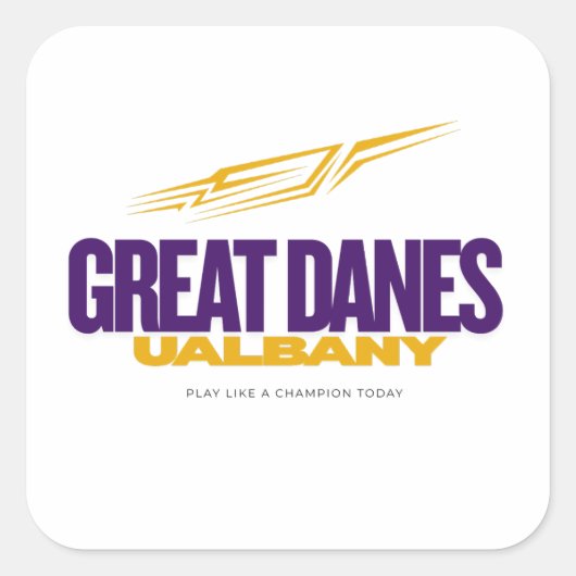 UAlbany Great Danes Pride - College Baseball Vierkante Sticker (Voorkant)