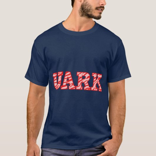 UARK Bold Red Zebra Text Oversized T-shirt (Voorkant)