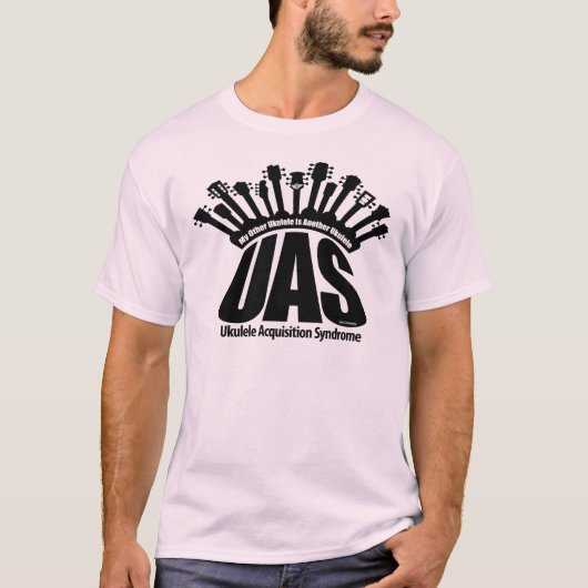 UAS Ukulele Acquisition Syndrome T-shirt (Voorkant)