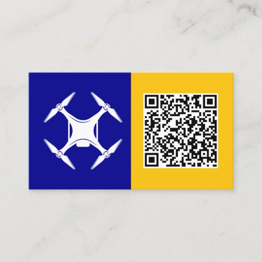 UAV Pilot Custom QR Visitekaartje (Voorkant)
