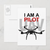 UAV Quadpilot Quadcopter Pilot Briefkaart (Voorkant / Achterkant)