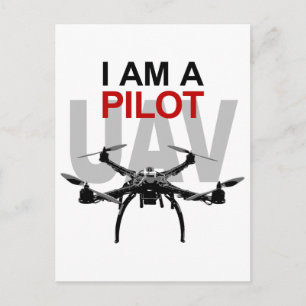 UAV Quadpilot Quadcopter Pilot Briefkaart